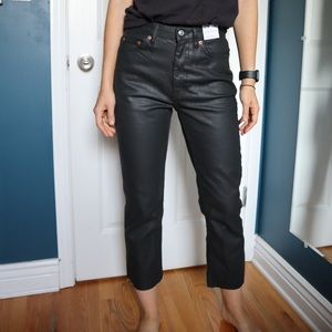 NWT Topshop Leather-like jeans